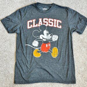 Disney Mickey Mouse Gray Shirt Adult Size Medium 38 40 Classic